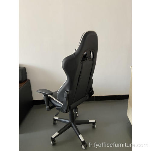 Prix ​​de gros chaise de jeu gamer en cuir de course de bureau avec repose-pieds